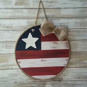 Americana flag door hanger